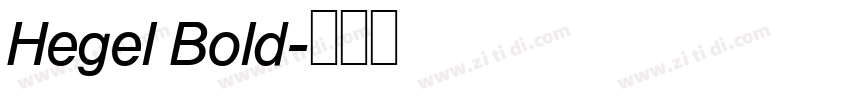 Hegel Bold字体转换